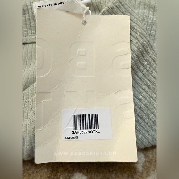 Sabo Skirt Australia NWT Anya Skirt ribbed sage green women’s size XL - Picture 8 of 10